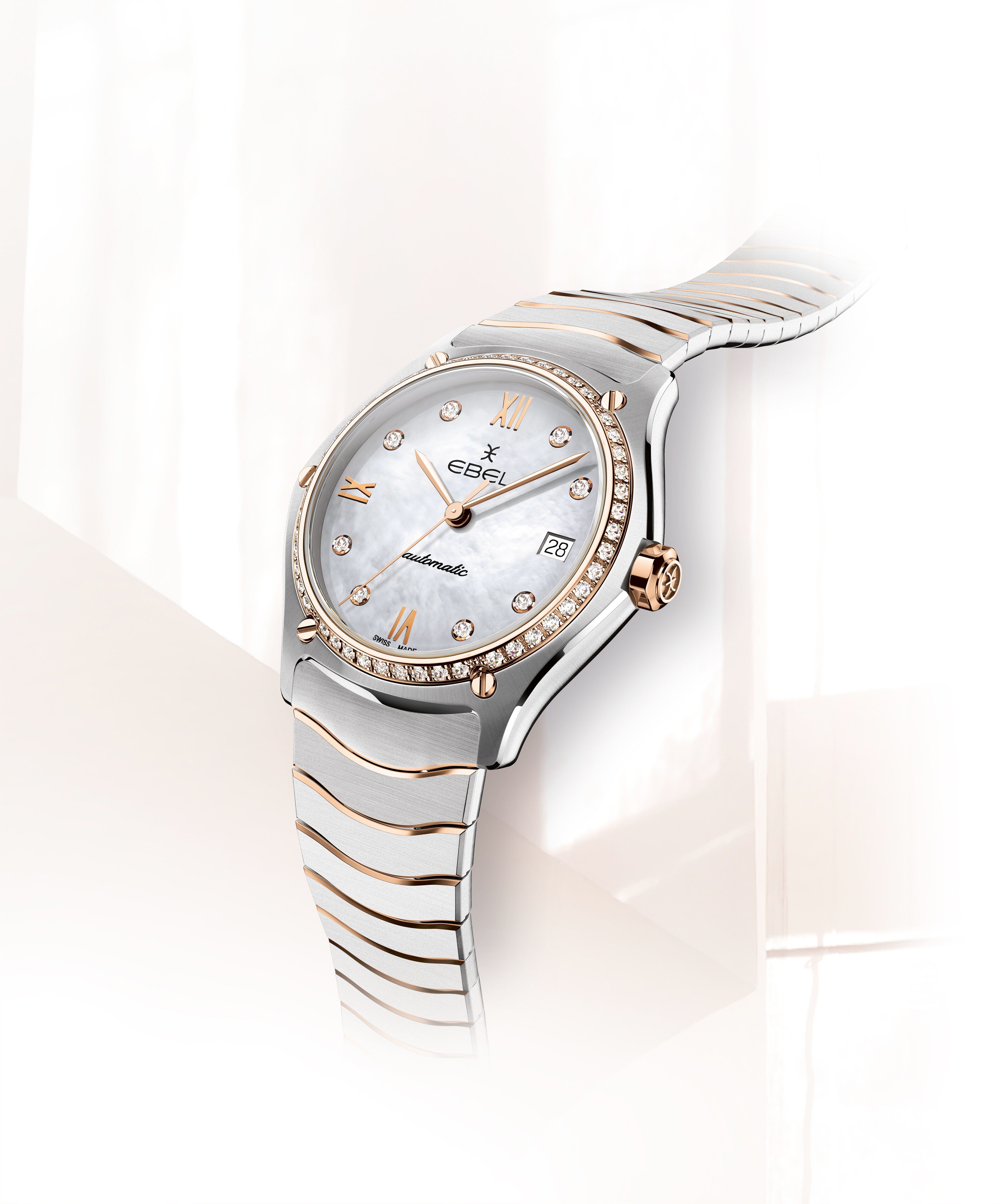 EBEL Women s Watch EBEL Sport Classic Stainless steel and 18K rose gold