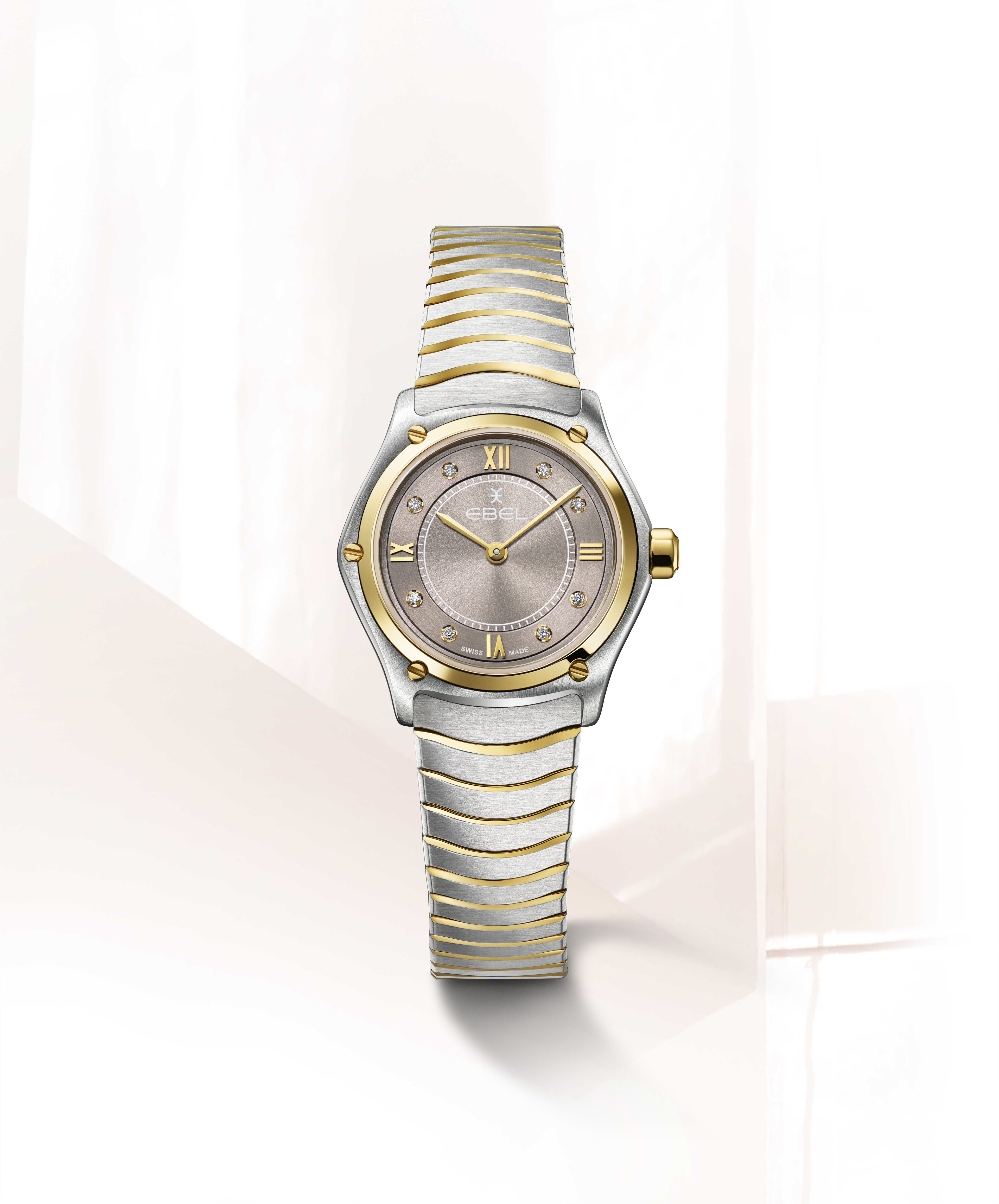 エベル　1911 クオーツ　レディース  腕時計 EBEL | Women's Watch EBEL Wave, stainless steel and 18K yellow