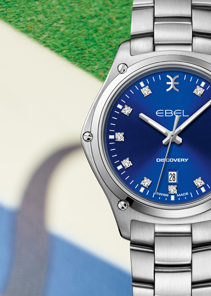 Ebel Official Timekeeper of Bad Homburg Open 2021 Discovery Chrono Blue