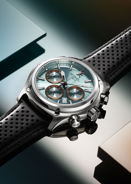 極美品 EBEL 1911 クラッシック 腕時計 ブルー ギャランティ付属 EBEL 1911 Chronograph Ice Blue